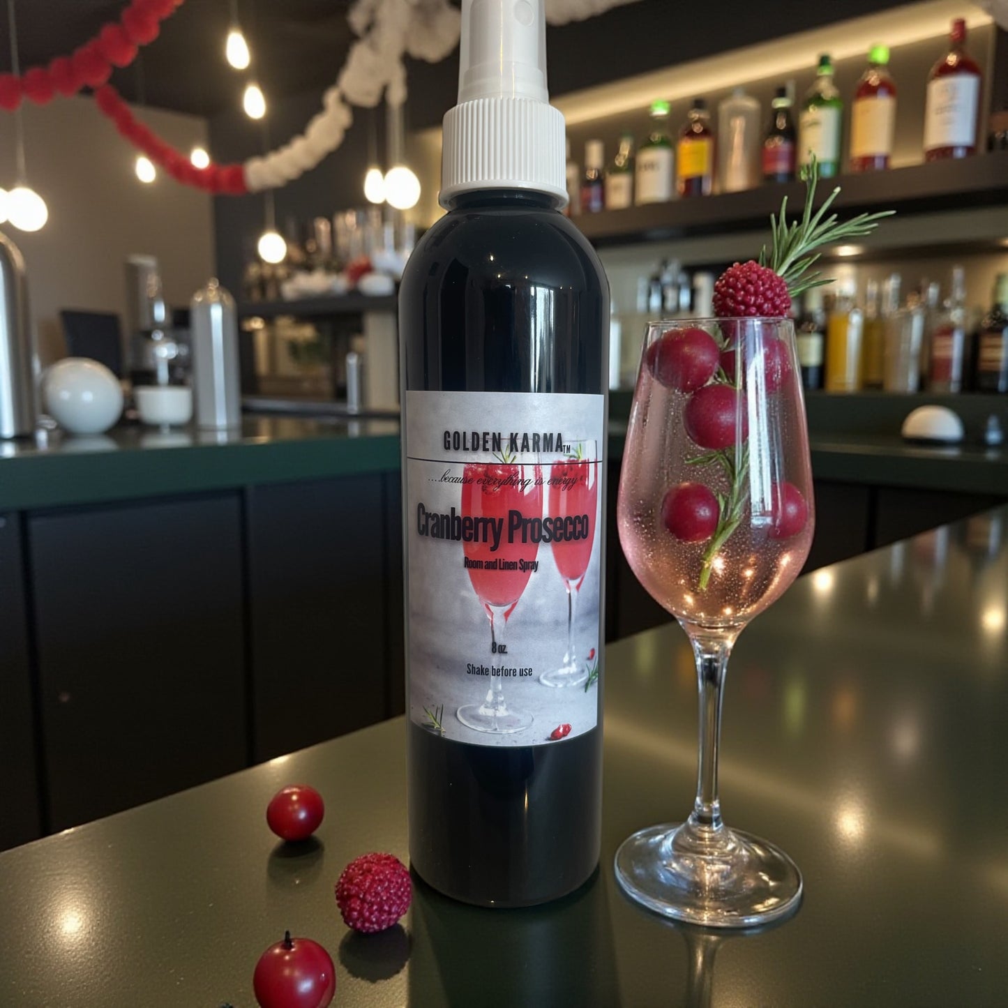 Cranberry Prosecco 8 oz Room and Linen Spray