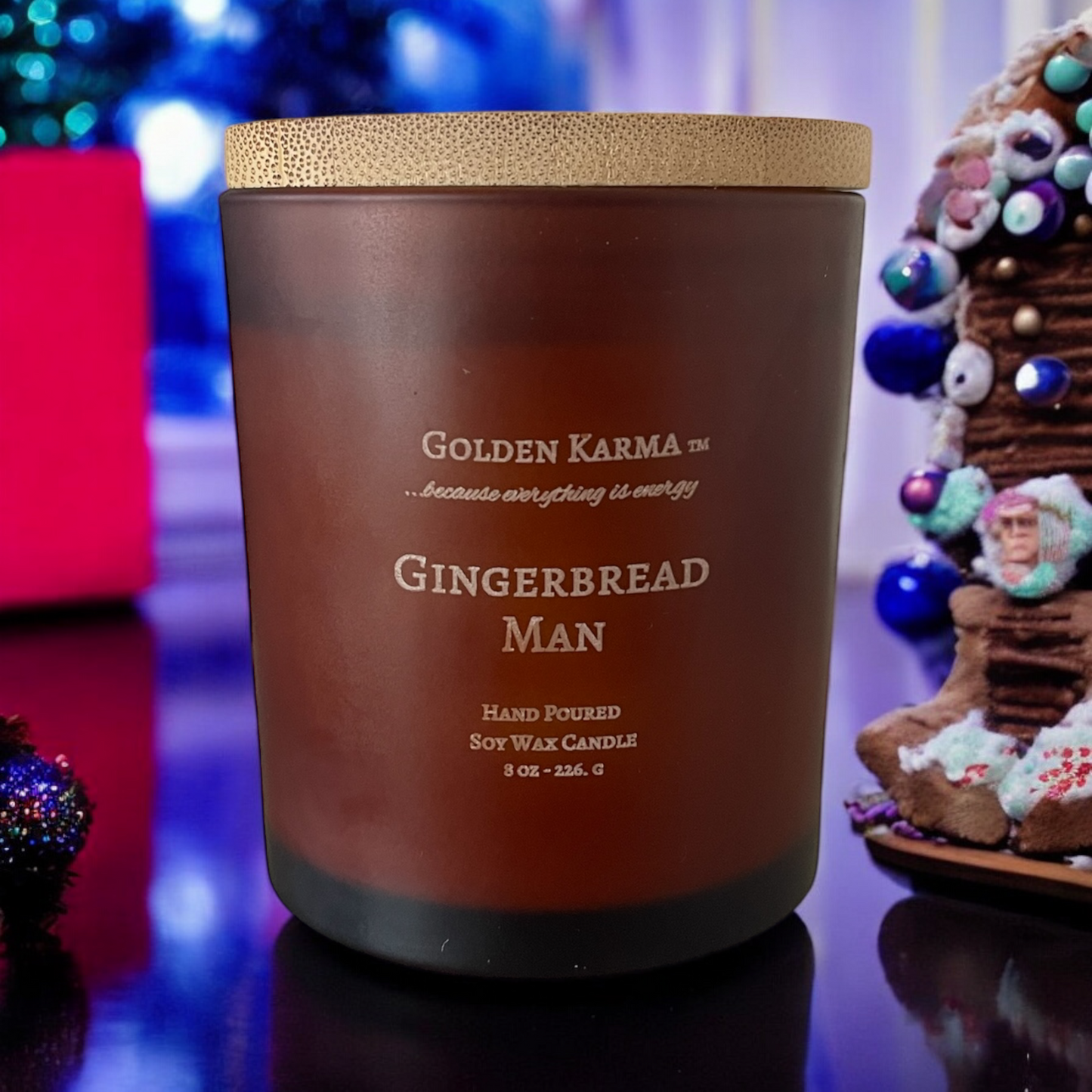 Gingerbread Man 8 oz Single Wick Soy Candle