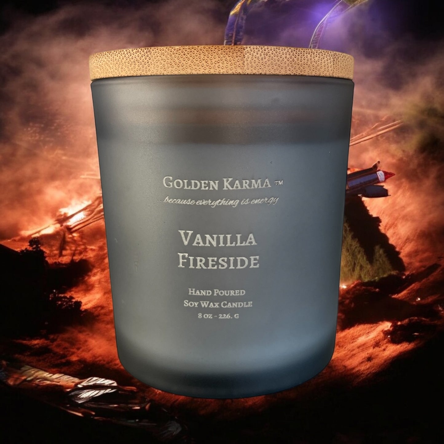 Vanilla Fireside 8 oz Single Wick Soy Candle