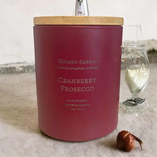 Cranberry Prosecco 8 oz single wick Soy Candle