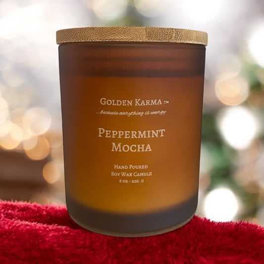 Peppermint Mocha 8 oz Single Wick Soy Candle