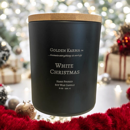 White Christmas 8oz Single Wick Soy Candle