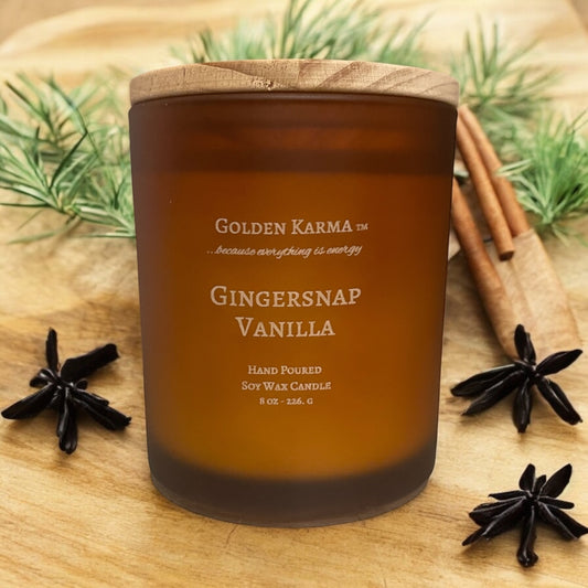 Gingersnap Vanilla 8 oz Single Wick Soy Candle