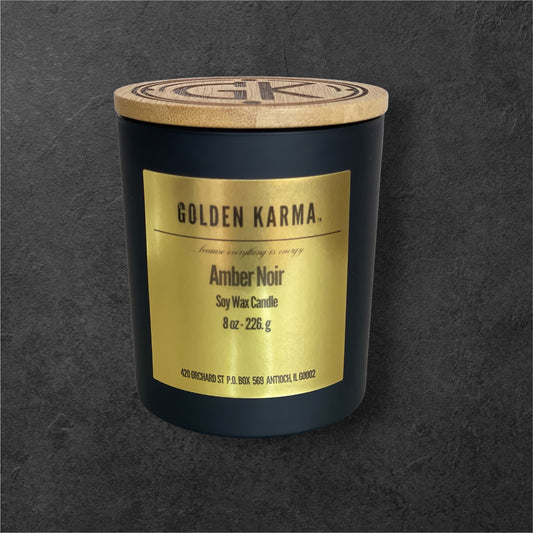 Amber Noir 8 oz single wick Soy Candle