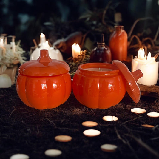 Orange Pumpkin 14 oz Soy Candle - Basic Bitch