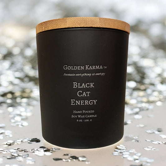 Black Cat Energy 8 oz Single Wick Soy Candle