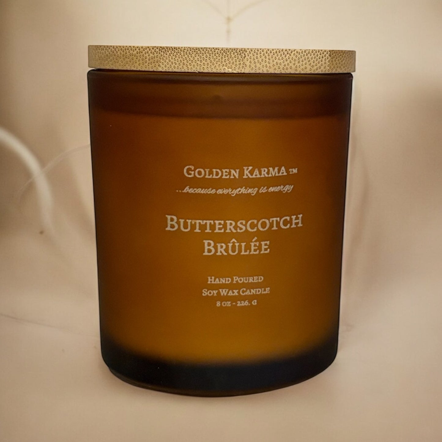 Butterscotch Brulee 8 oz Single Wick Soy Candle