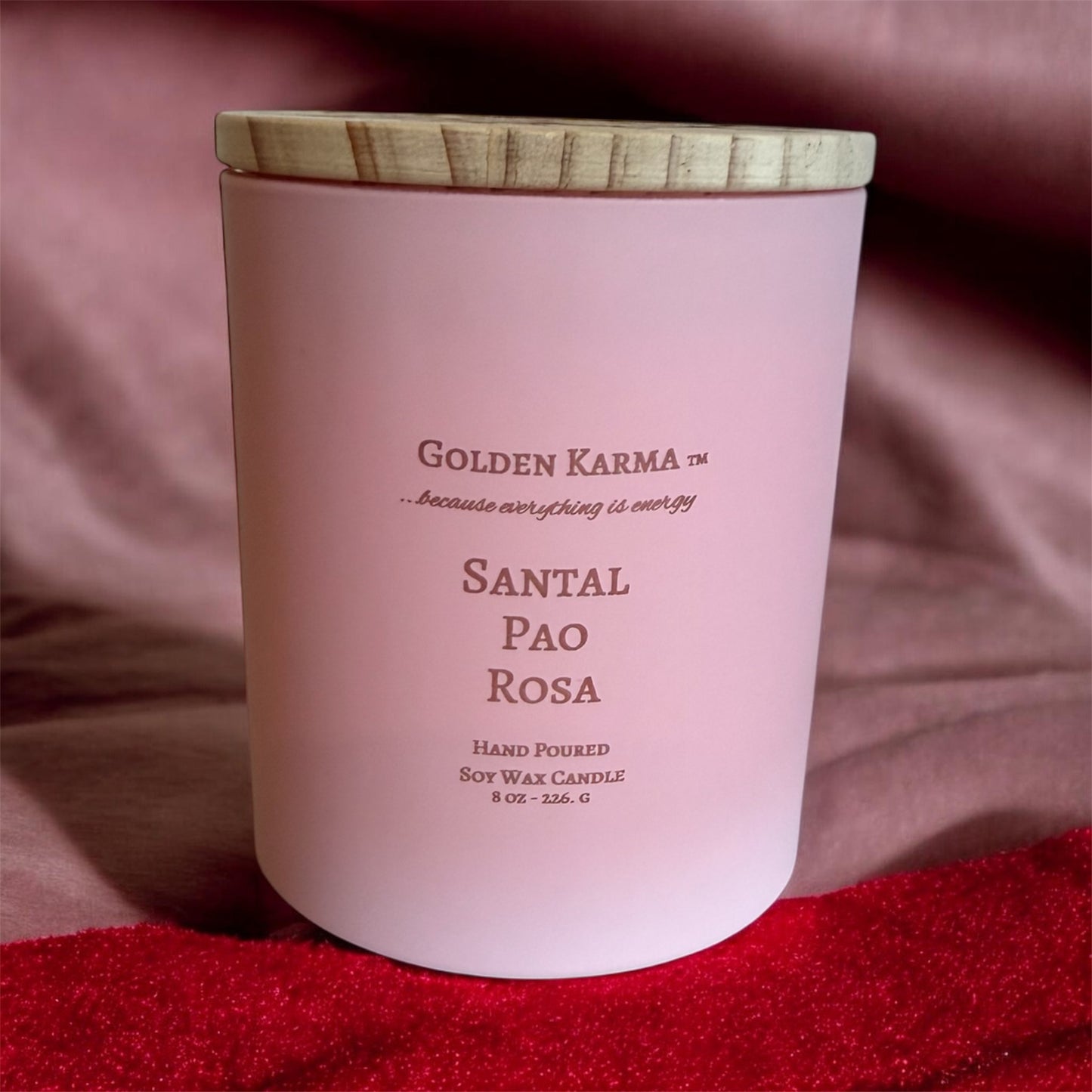 Santal Pao Rosa 8oz Single Wick Soy Candle