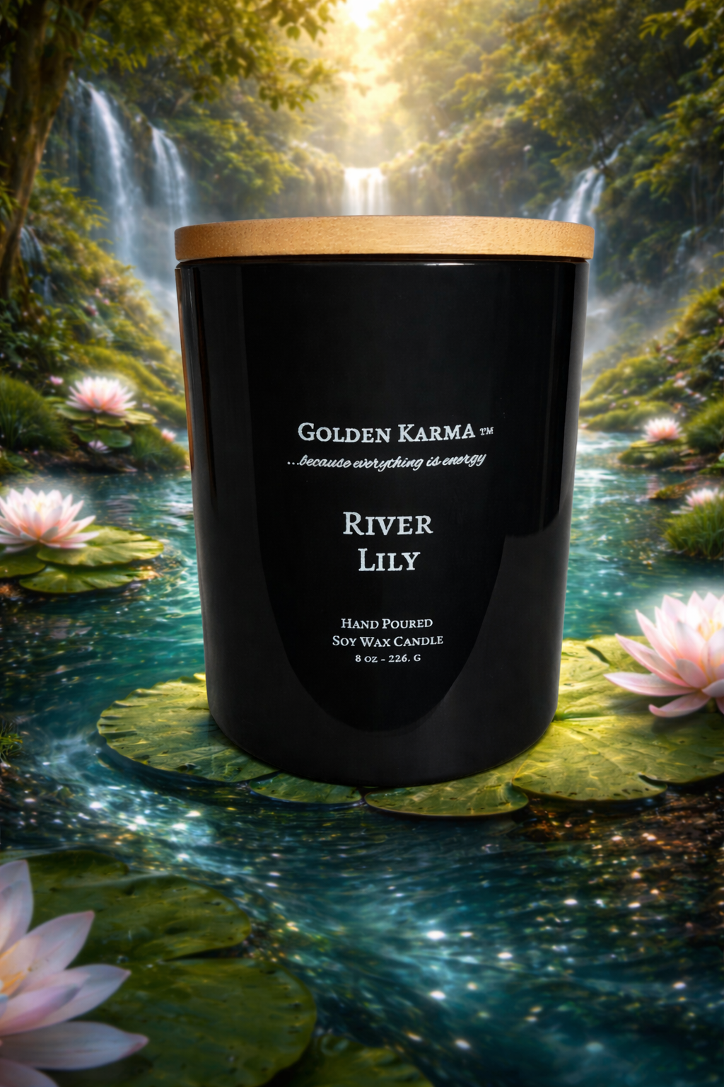 River Lily 8oz Single Wick Soy Candle