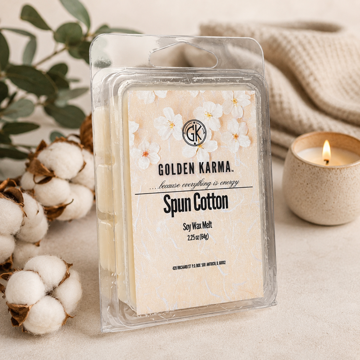 Spun Cotton Soy Wax Melt 2.25oz
